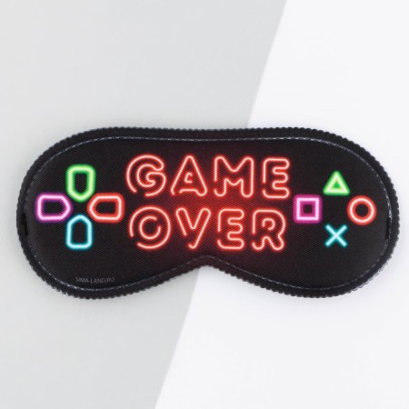 Dream mask Game Over, 19.3 x 9.5 cm, black color