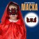 Mask "Bat", black and red color