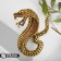 Brooch "Snake" Cobra, Color Gold