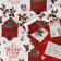 Paper packing glossy bilateral "Retro Post", 70 x 100 cm, New Year
