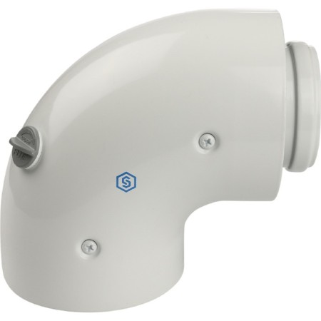 The chimney element coaxial stout SCA-6010-210190, adapter for a boiler angular 90 °, DN 60/10-3