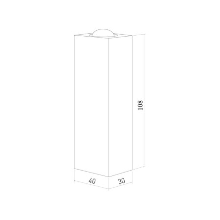 Interior backlight Elektrostandard, Petite Led 3 W, 30x40x108 mm, IP20, Color Steel-9