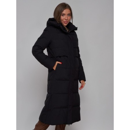 Coat insulated winter female, size 44, black color-9