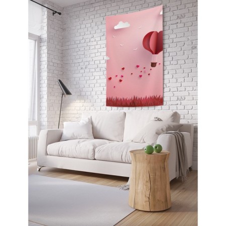 Decorative panel with photo printing "Formation of the heart", vertical, size 150x200 cm