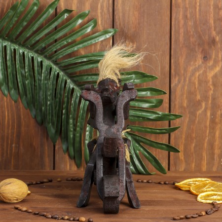 Souvenir tree "Aborigines on a motorcycle" 24x18x8 cm-1