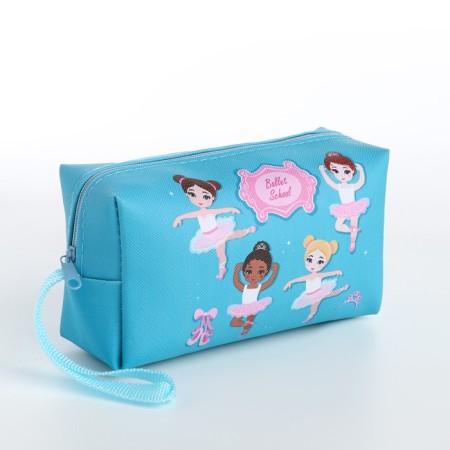 Cosmetic bag with lightning, blue color