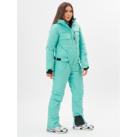 Ski jumpsuit female turquoise color, size 48-1
