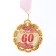 Jubilee medal with the ribbon "60 years. Red", d = 70 mm
