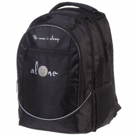 Youth backpack 42 x 30 x 20 cm, ergonomic back, Hatber Street "Mystical Moon" Black NRK_90088-2