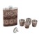 Gift set 6 in 1 "Python": Flood 240 ml, funnel, 4 glasses, brown