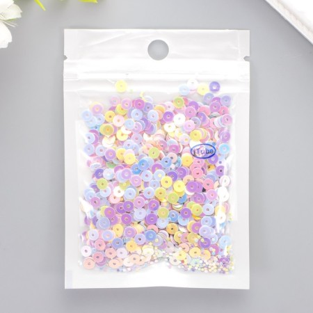 Sequins "flat. Brill of gold. Tender rainbow" set of 10 g D-4 mm-2