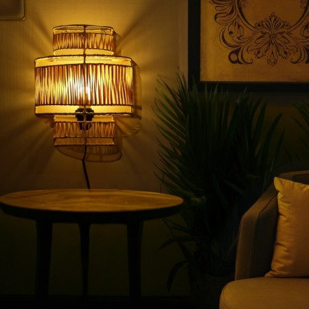 Lamp wall -mounted from the rattan "Crown" 1x120W, E27, 25x15x30 cm