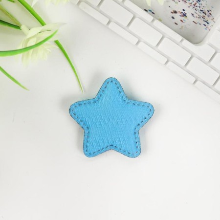 Decor for creativity Textile "Stars" sequins set 4 pcs mix 5x5 cm-2