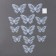 Set for decorating "Butterflies", set 12 pcs, color of makarun blue