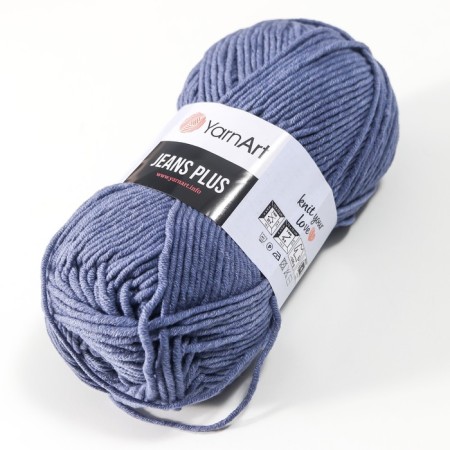 Yarn "Jeans Plus" 55% cotton, 45% acrylic 160m/100g (68 St. Violet)-1