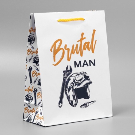 Gift laminated package, packaging, Brutal man, ms, 23 x 18 x 8 cm-1