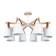 Ceiling chandelier Arte Lamp Thomas A7032PL-8WH, E27, 8x60 W, 66x66x41 cm, white, beige