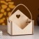 Kashpo wooden 17 × 12 × 17.5 cm envelope "Tolstopuz", handle rope, natural