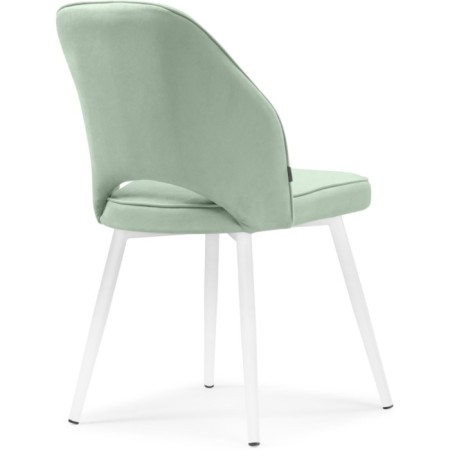 Stool on the Brainy Metal Carcass Velutto 14 Metal/velor, White/Green 48x60x83 cm-3