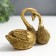 Souvenir Polystone "2 Swan" for bronze mix 6x4x9cm