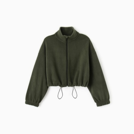 Толстовка для девочки MINAKU: Fleece Soft, цвет зелёный, рост 146 см-5