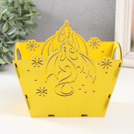 Basket-jacket "Dragon" yellow 18x12x14.5 cm (set of 5 parts)-1