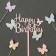 Set for decorating "Happy Birthday" butterflies, set 4 pcs, pink color