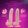 Massage Oka-hoods, ribbed, with clitoris vibroostimulation, gel silicone