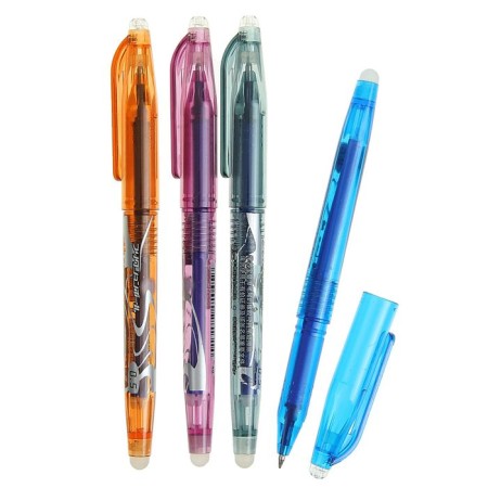 Ballic handle with erased ink, a line 0.5 mm, blue rod, mix body (barcode on a piece)