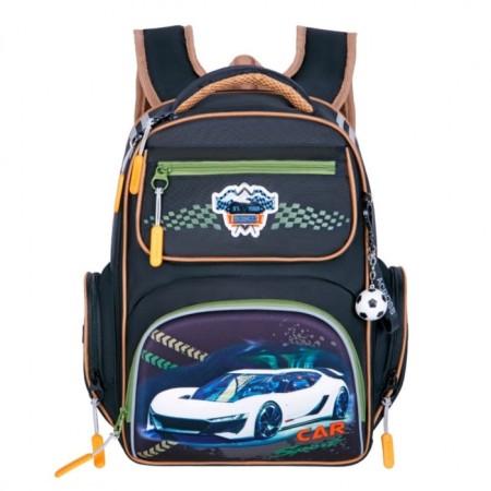 Frame backpack 35 x 26 x 18 cm, Across ACS1, filling: bag, black/orange ACS1-4-1