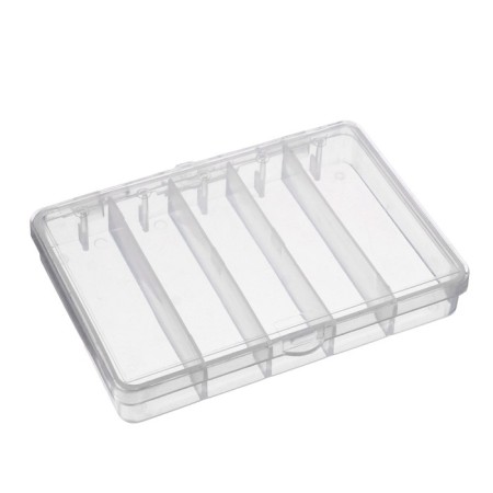 Container for fishing accessories, small, 5 departments, 11.5x9.5x2 cm-1