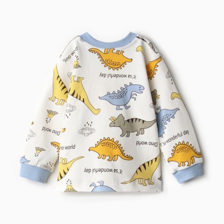 Nursery blouse, white/dino color, height 62 cm-3