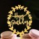Topper "Happy Birthday", Flower, Gold, give beautifully