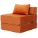 Handwheel chair-bed "Essen", velor fabric, orange color