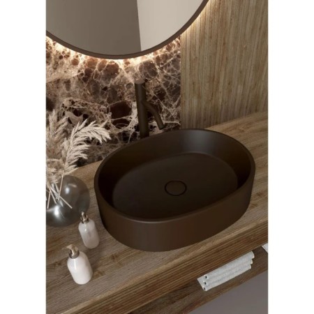 Haling shell Treia Aries, 545x420 mm, oval, Truffel color-1