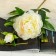 Artificial flowers "duo peony" 12x60 cm, white