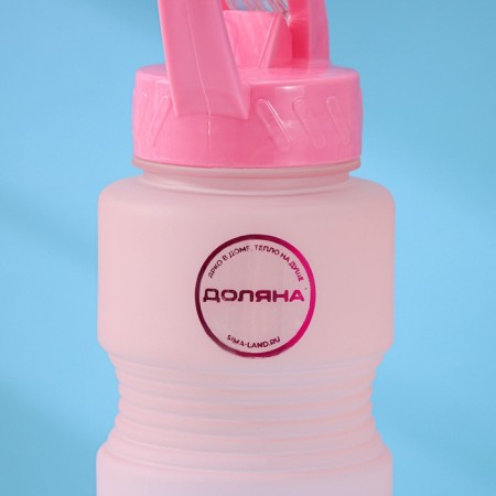 A bottle with a pipe of the gradient share, 700 ml, 25 × 7 × 8 cm, color mix-6