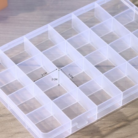 Ricco organizer for storage, 24 cells, 19.5 × 13.5 × 2 cm, color mix-2