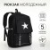 A backpack with a zipper, 2 external pockets, black color