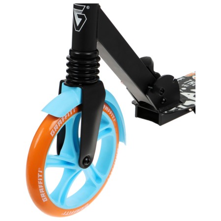 Sugan Graffiti Lux 200, Pu 200 mm wheels, front shock absorber, ABEC 11 Carbon, black color-2