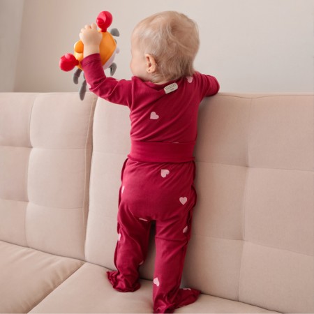 Children's sliders minku, red color, height 68-74 cm-4