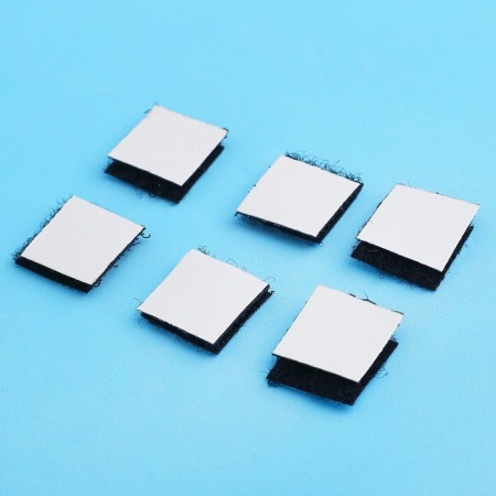 Velcro on the adhesive base "Square", set 48 pcs., Size 1 pc. 1.5 × 1.5 cm, black color-1