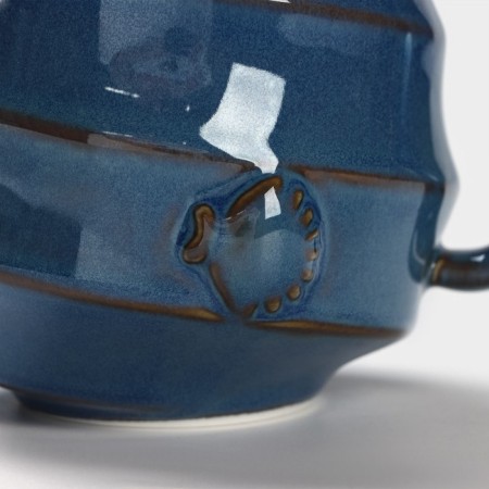 Ceramic "shell" mug, 320 ml, blue color-2