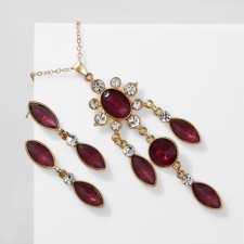 Set 2 objects: earrings, pendant 