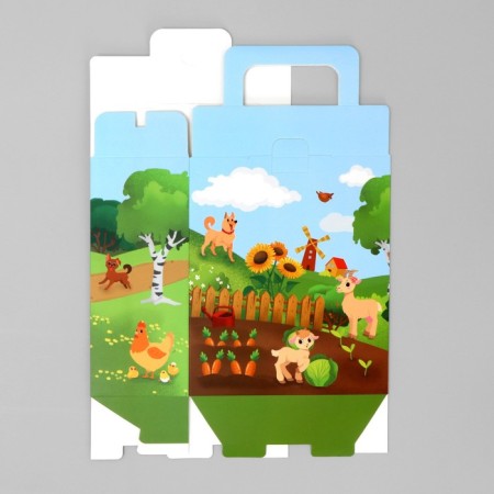 Gift folding box, packaging, Red Tractor, 18 x 15 x 7.5 cm-6