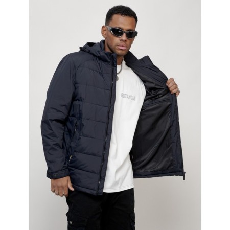 Male spring jacket, size 48, dark blue color-9