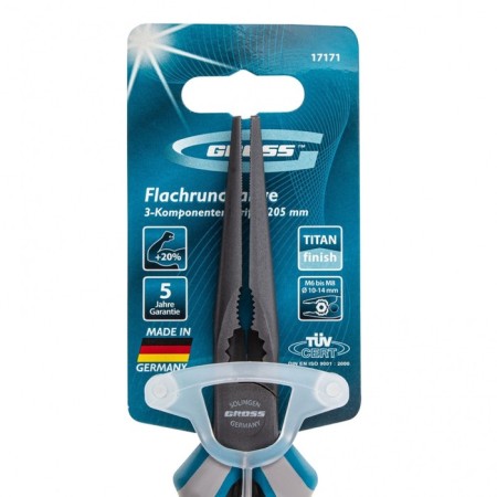 Long -folded towers GROSS 17171, straight, 205 mm, three -component handles-3