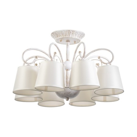 Chandelier 2150/8 E14 40W is white with a golden patina 79x79x35 cm Bayerlux
