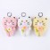 Soft toy "Cat with a flower", on a key fob, 11 cm, Mix color