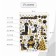 New Year sticker interior color "Dachshund and gold Christmas tree" 30x40 cm